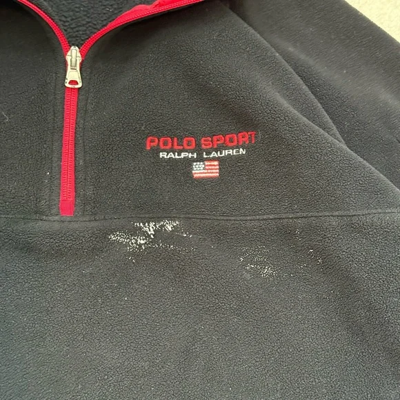 Ralph Lauren Polo Sport Red and Black Fleece Zip up - Picture 6 of 7